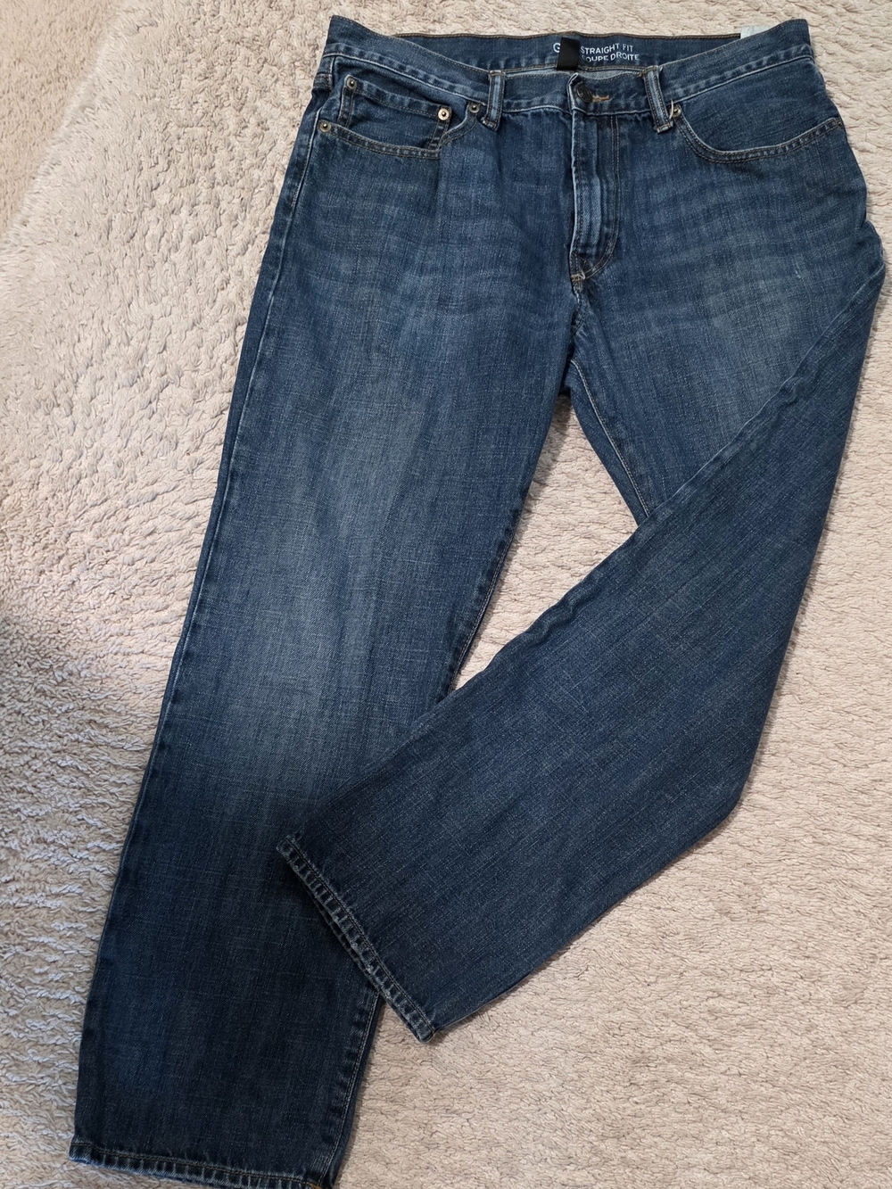 Straight Fit Men's Jeans in Navy Blue by (no brand)